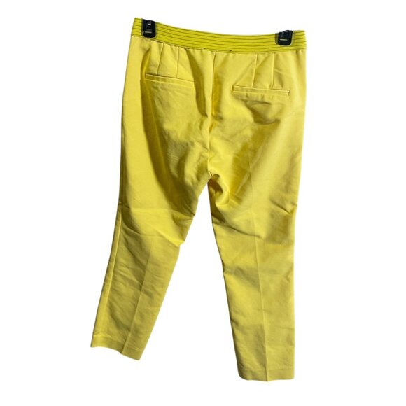 Zara Basic Collection Womens Yellow Cropped Trousers Size M - Picture 3 of 4